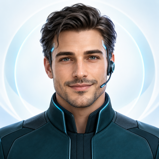 Male AI assistant illustration